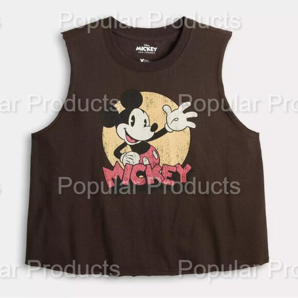 B2G1F! Disney |  Retro Mickey Mouse Boxy Tank - Picture 1 of 6